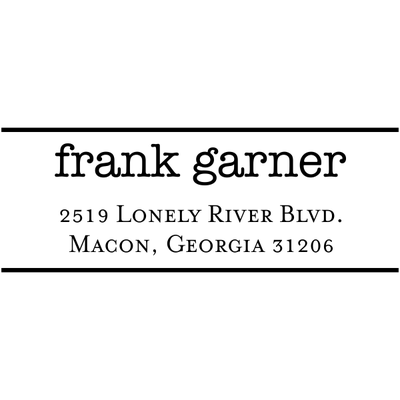 Typewritten Return Address Stamp