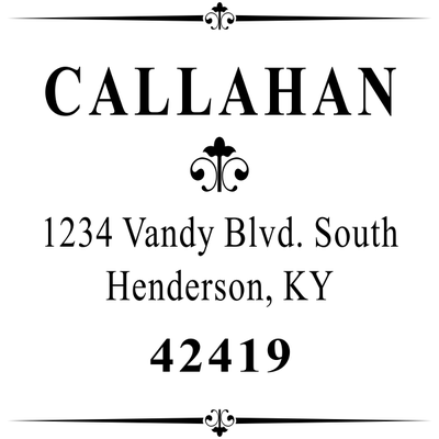 Callahan Vintage Deco Address Stamp