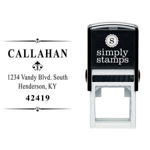 Callahan Vintage Deco Address Stamp Body and Design