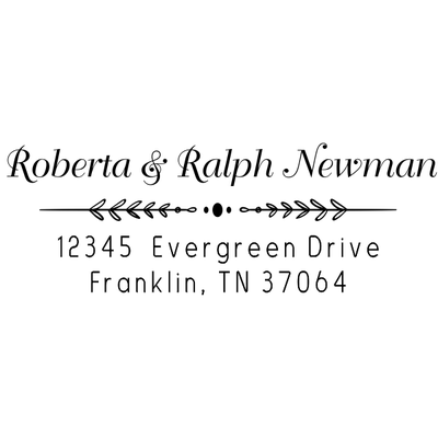 Newman Leafed Out Address Stamp
