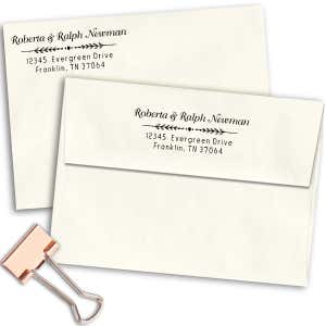 Newman Leafed Out Address Stamp Imprint Example