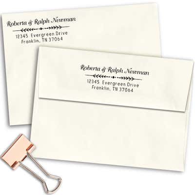 Newman Leafed Out Address Stamp - alternate view