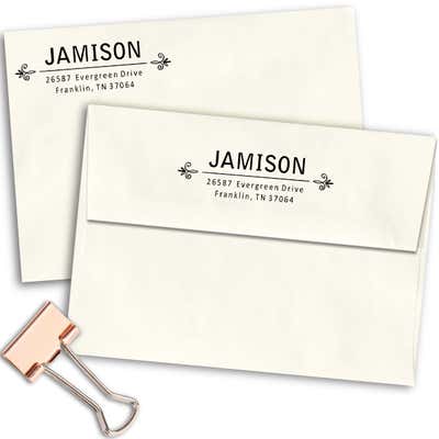 Jamison Florette Divide Address Stamp - alternate view