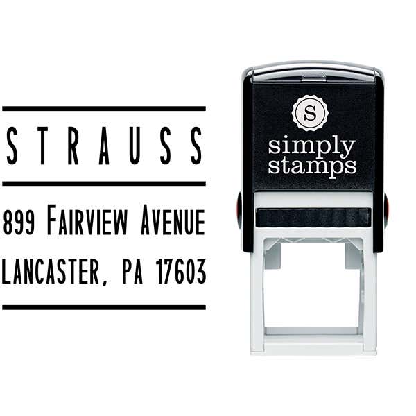 Strauss Modular Address Stamp Body and Design