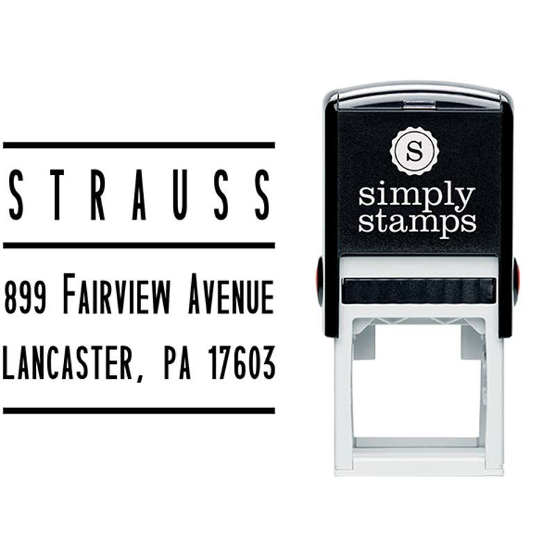 Strauss Modular Address Stamp Body and Design