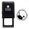 Nautical Lighthouse with Ship Round Address Stamp design over self inking stamp body