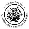 Nautical Coral Reef Round Address Stamp design on white background