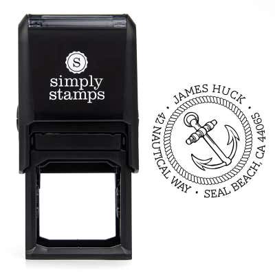 Nautical Anchor Custom Address Stamp - alternate view