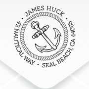Nautical Anchor Custom Address Stamp