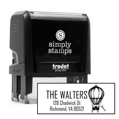 Hot Air Balloon Return Address Stamp - alternate view
