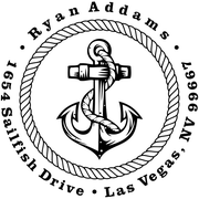 Nautical Rope and Anchor Custom Address Stamp