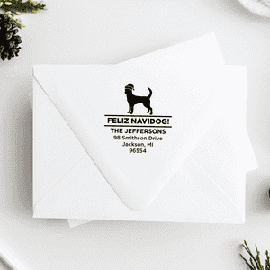 Feliz Navidog Chihuahua Holiday Address Stamp