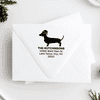 Daschund Dog With Santa Hat Holiday Address Stamp