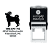 Husky Dog With Santa Hat Holiday Address Stamp