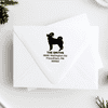 Husky Dog With Santa Hat Holiday Address Stamp