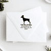 Pointer Dog With Santa Hat Holiday Address Stamp