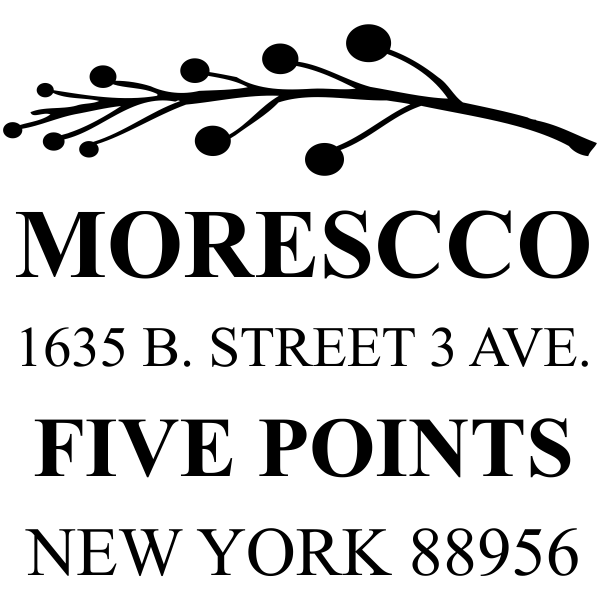 Custom Winter Tree Branch Address Stamp
