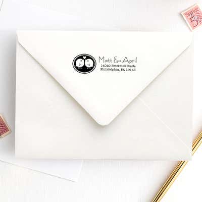 Love Bird Wedding Stamp - alternate view