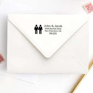 Gay Icon Return Address Stamp Imprint Example