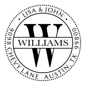 Williams Address Stamp Impression on White Background