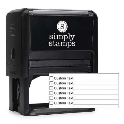 6 Line Box Form Custom Rubber Stamp (Trodat 4926 Self-Inking Stamp)