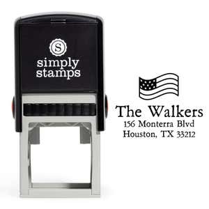 Stars and Stripes Custom Return Address Stamp