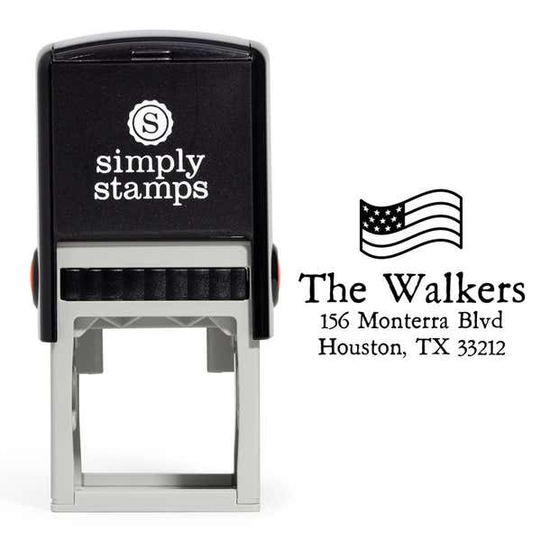 Stars and Stripes Custom Return Address Stamp