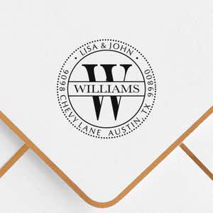 Williams Address Stamp Impression on Envelope