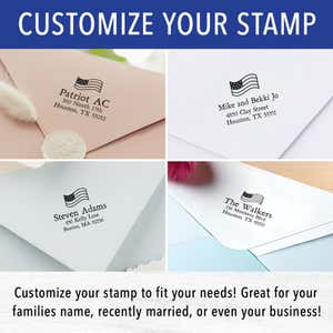 Stars and Stripes Custom Return Address Stamp