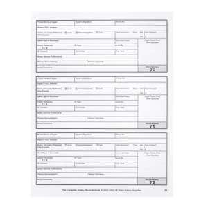 The Inside of the Complete Notary Records Book 
