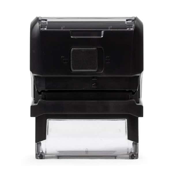 Rear view of Trodat Printy 4912 used with Medium Signature Stamp Bottom Impression