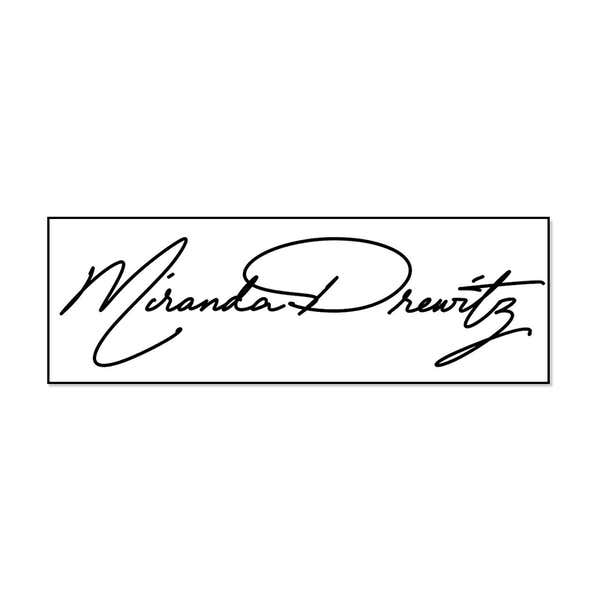 Impression only of Small Signature Stamp