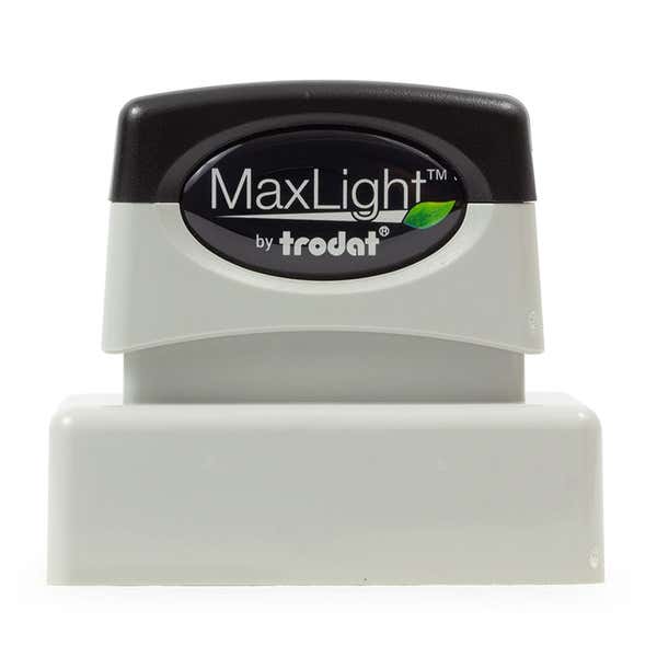 Front View of Pre-Inked Signature Stamp Using the MaxLight MAX-115S by Trodat