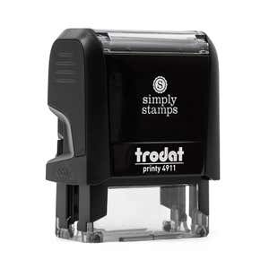 Angled view of the Trodat Printy 4911 which uses the Small Signature Stamp