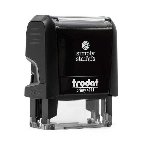 Angled view of the Trodat Printy 4911 which uses the Small Signature Stamp