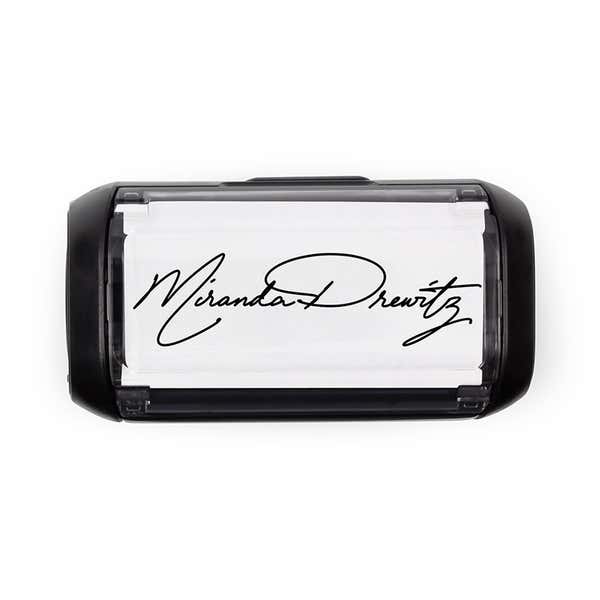 Overhead view of the Small Signature Stamp on the Trodat Printy 4911 Stamp Body