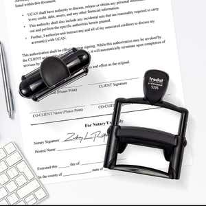 Example of Trodat Professional 5205 | Signature Stamp impression on paper