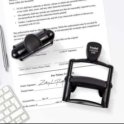 Signature Trodat Professional 5205 Stamp with 1" x 2.75" Impression Size - alternate view