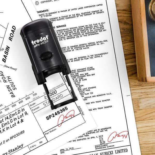 Example of Initial Signature Stamp used on papers