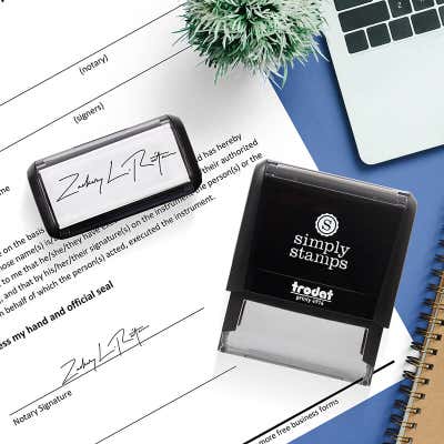 Large Signature Stamp, 1" x 2.5" Impression Size - alternate view
