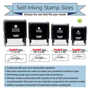 Sizing of Trodat Printy Self-Inking Signature Stamps