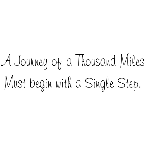 A Journey of a Thousand Miles Rubber Stamp