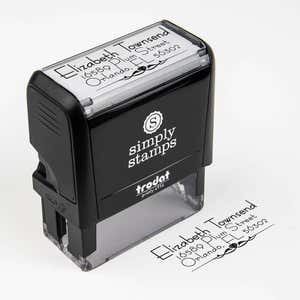 Self Inking Stamp next to Stamp Impression
