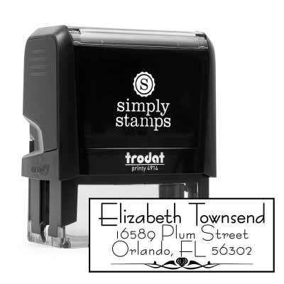 Natural Deco Accent Return Address Stamp - alternate view