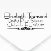 Natural Deco Accent Return Address Stamp