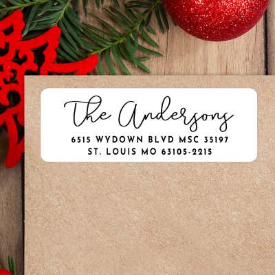 Elegant Script with Swoops Custom Address Labels [Sheet of 30 Labels] - alternate view