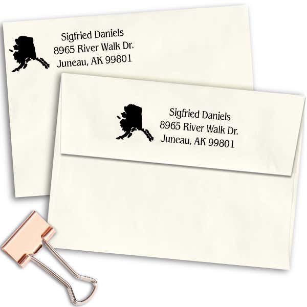 Alaska Return Address Stamp Imprint Example