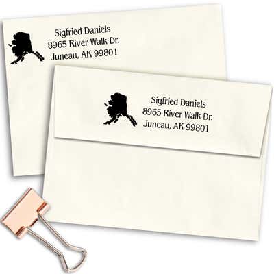 Alaska Return Address Stamp - alternate view
