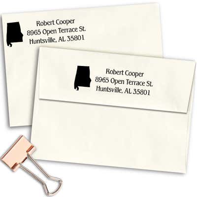 Alabama Return Address Stamp - alternate view