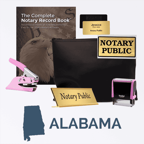 Alabama Pink Deluxe Notary Kit